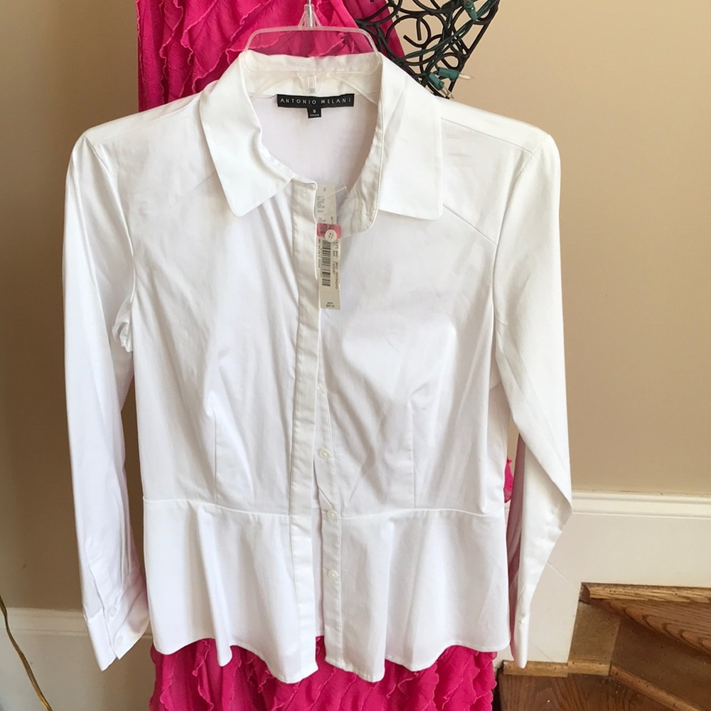 Antonio Melani white long sleeved shirt.